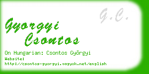 gyorgyi csontos business card